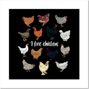 I love chickens Posters and Art